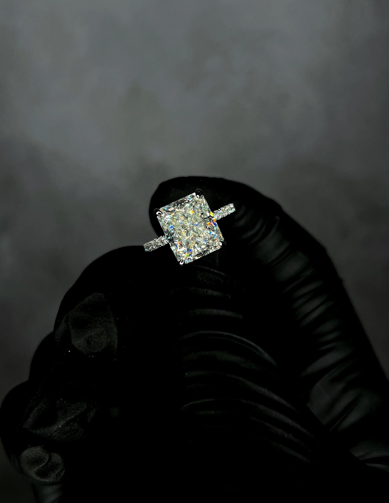 Liz Custom - 6 Carat Crushed Ice Radiant Cut