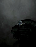 Load image into Gallery viewer, Liz Custom - 4 Carat Blue Crushed Ice Radiant Cut
