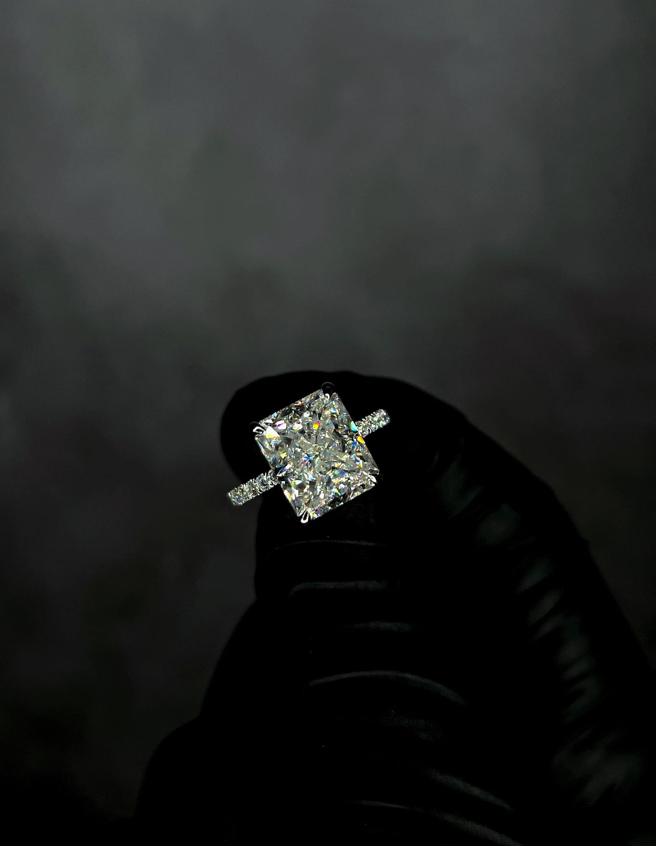 Liz Custom - 6 Carat Crushed Ice Radiant Cut