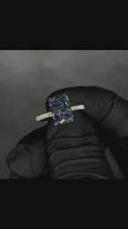 Load and play video in Gallery viewer, Liz Custom - 4 Carat Blue Crushed Ice Radiant Cut
